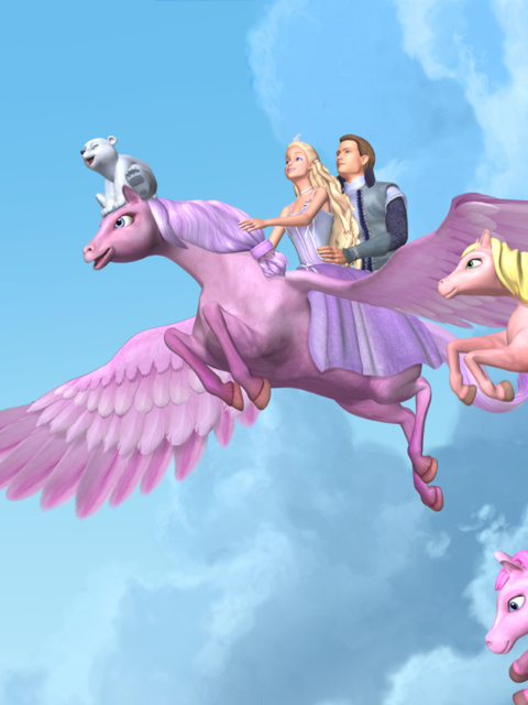Fondo de pantalla Barbie And The Magic Of Pegasus 480x640