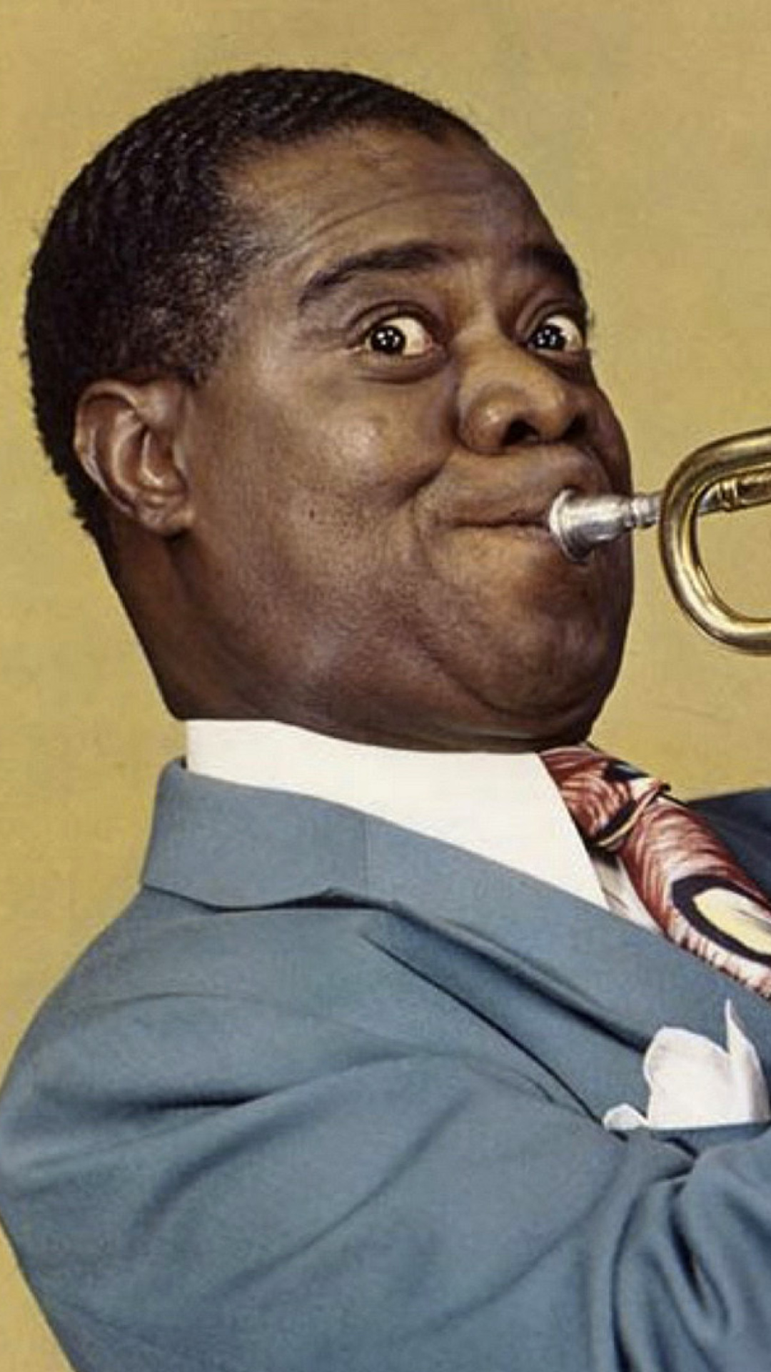 Обои Louis Armstrong, Jazz History 1080x1920