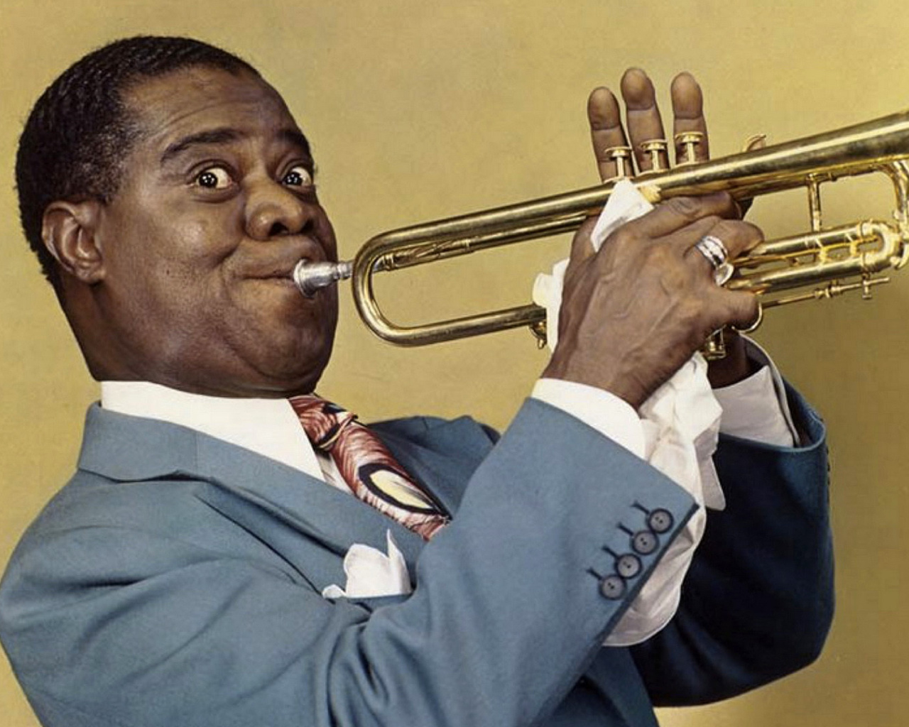 Louis Armstrong, Jazz History wallpaper 1280x1024