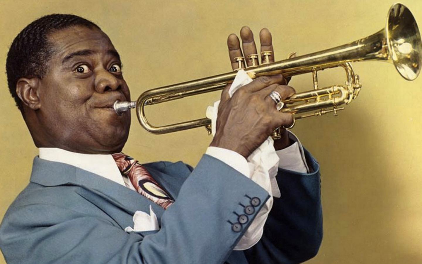 Louis Armstrong, Jazz History wallpaper 1440x900