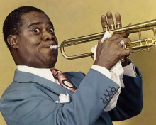 Fondo de pantalla Louis Armstrong, Jazz History 220x176