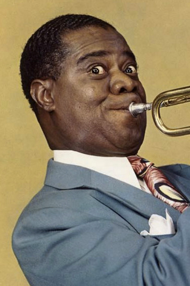 Das Louis Armstrong, Jazz History Wallpaper 640x960