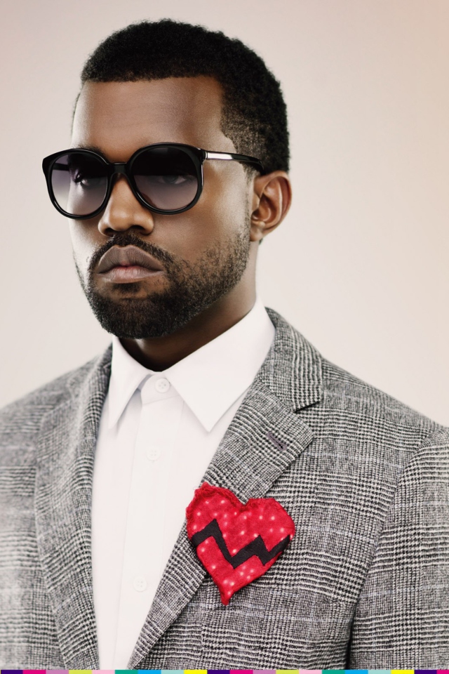 Das Kanye West Broken Heart Wallpaper 640x960