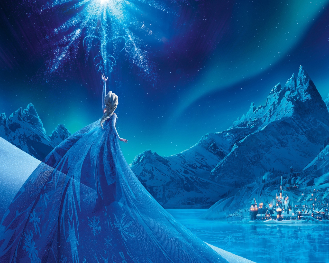 Обои Frozen Elsa Snow Queen Palace 1280x1024