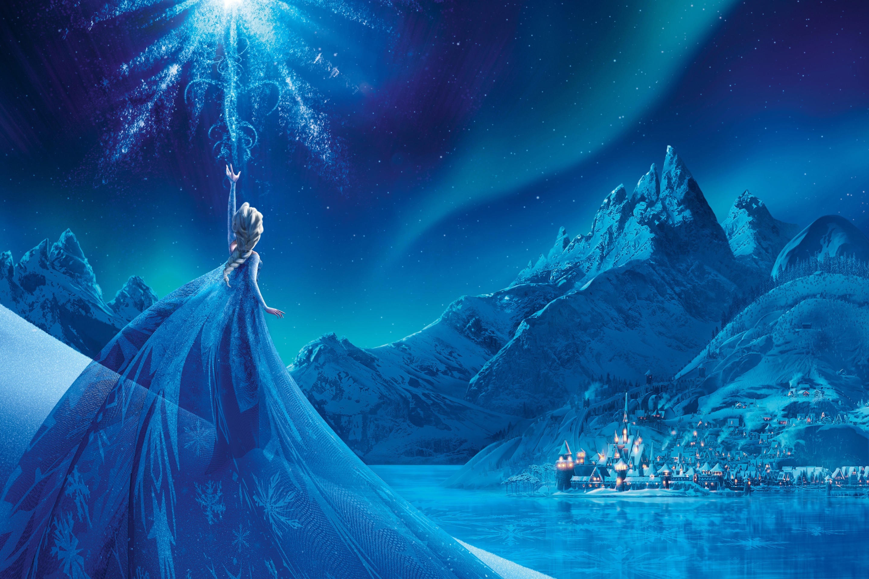 Обои Frozen Elsa Snow Queen Palace 2880x1920