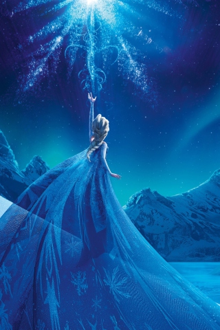 Das Frozen Elsa Snow Queen Palace Wallpaper 320x480