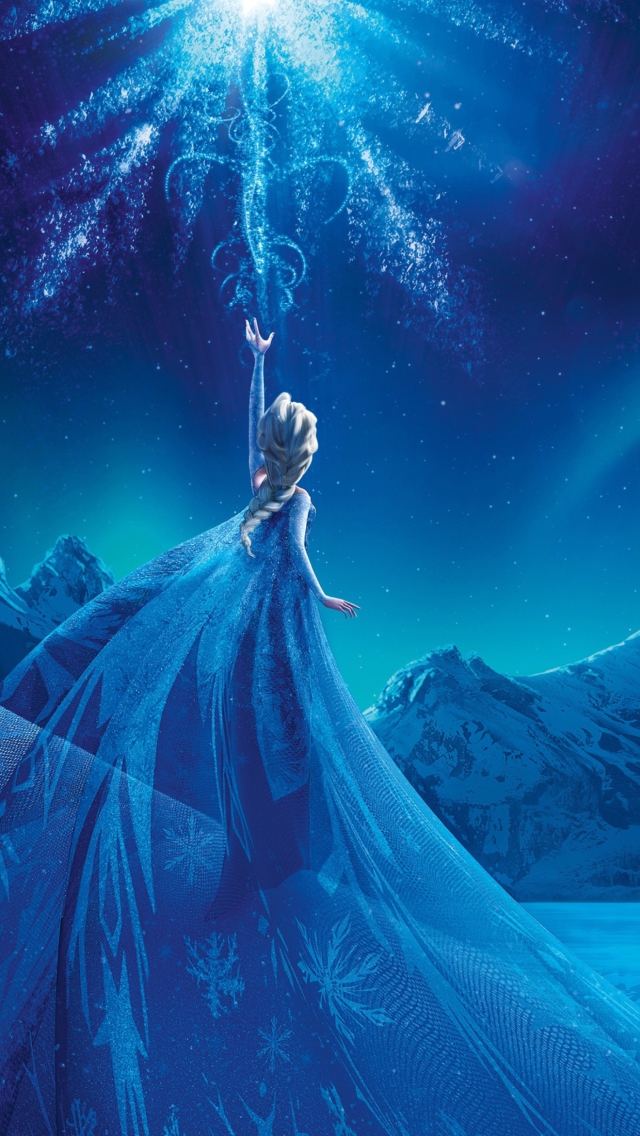 Frozen Elsa Snow Queen Palace wallpaper 640x1136