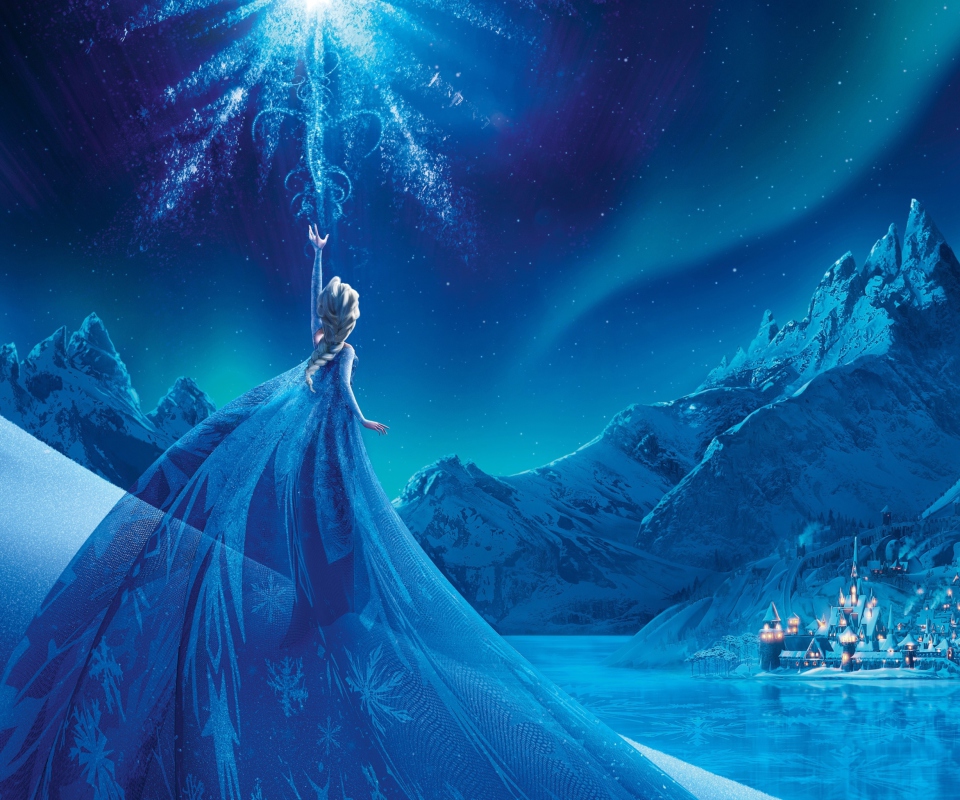 Das Frozen Elsa Snow Queen Palace Wallpaper 960x800