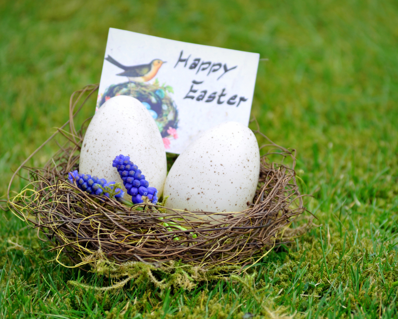 Sfondi Happy Easter Nest 1280x1024