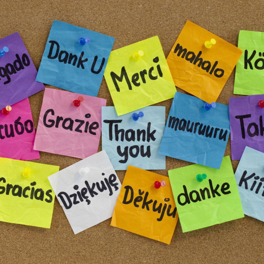 Das How To Say Thank You in Different Languages Wallpaper 1024x1024