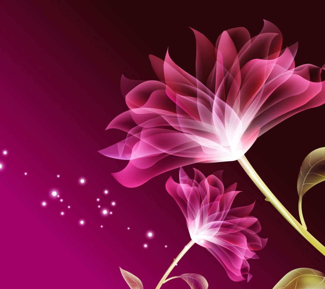 Das Drawing Flowers Lotus Wallpaper 1080x960