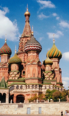St. Basil's Cathedral On Red Square, Moscow wallpaper 240x400