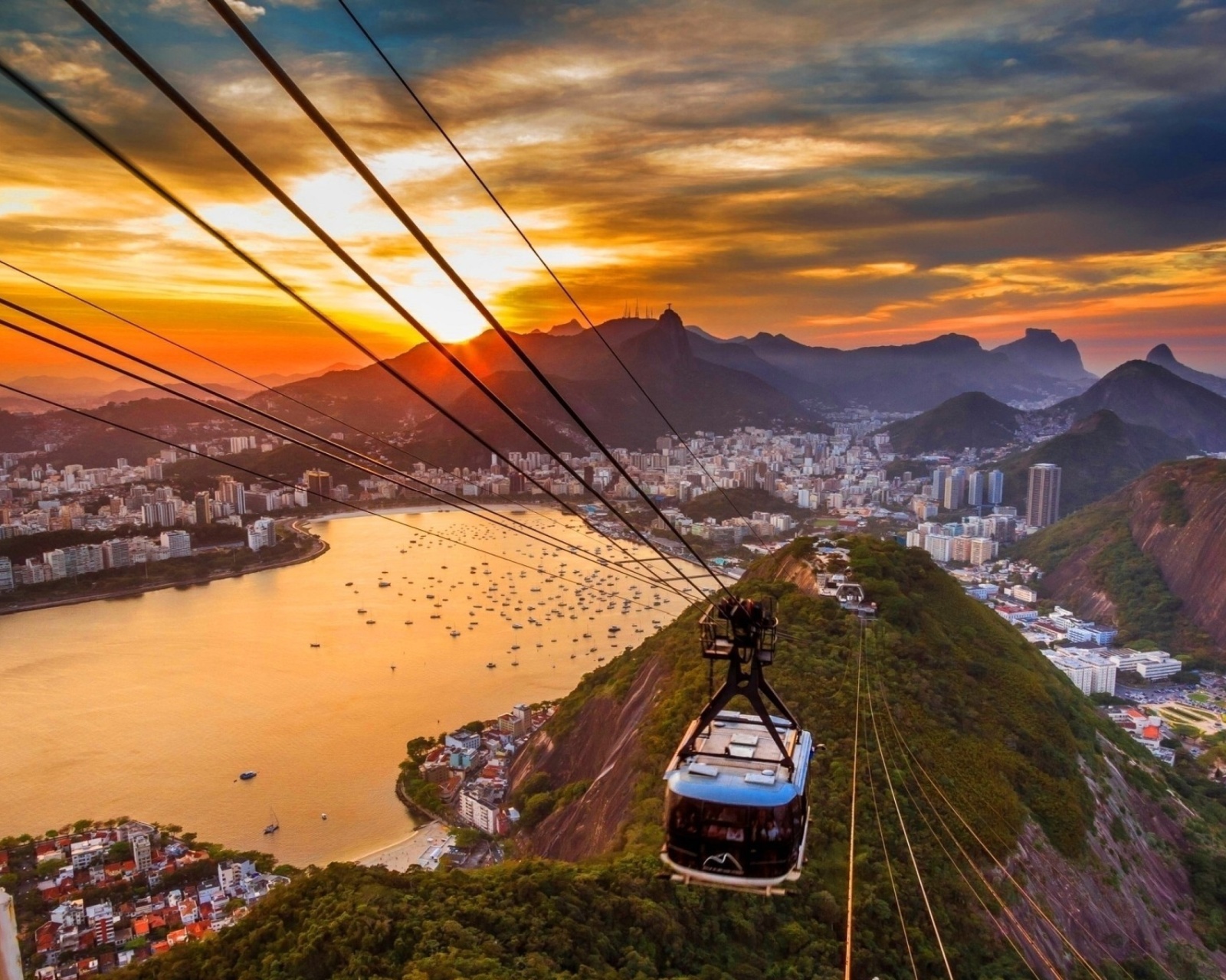 Sfondi Copacabana Sugar Loaf Funicular, Rio de Janeiro 1600x1280