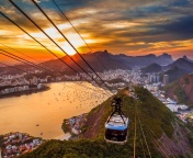 Fondo de pantalla Copacabana Sugar Loaf Funicular, Rio de Janeiro 176x144