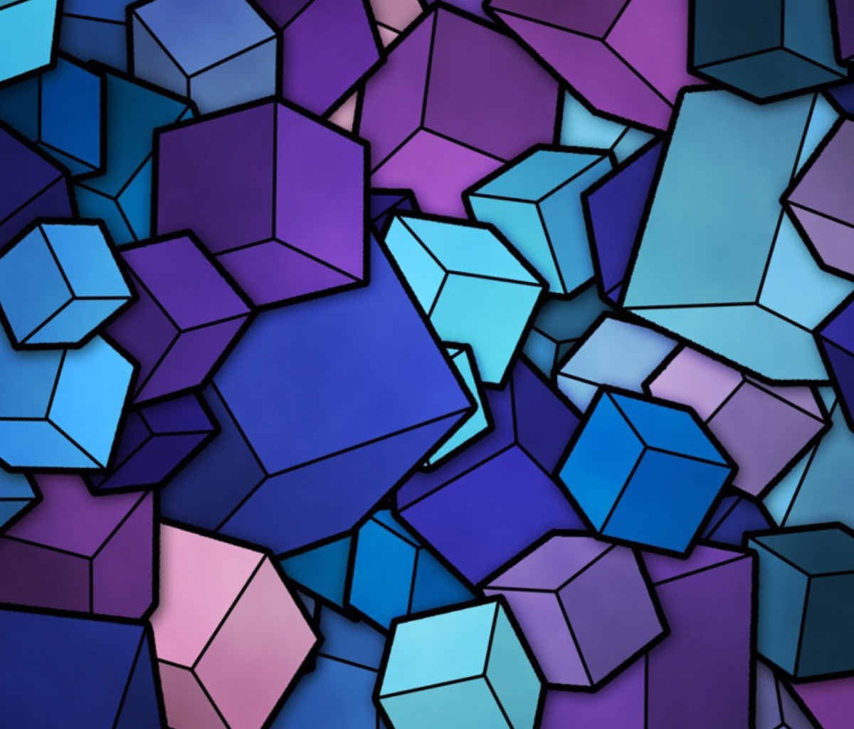 Das Colorful Cubes Wallpaper 1200x1024
