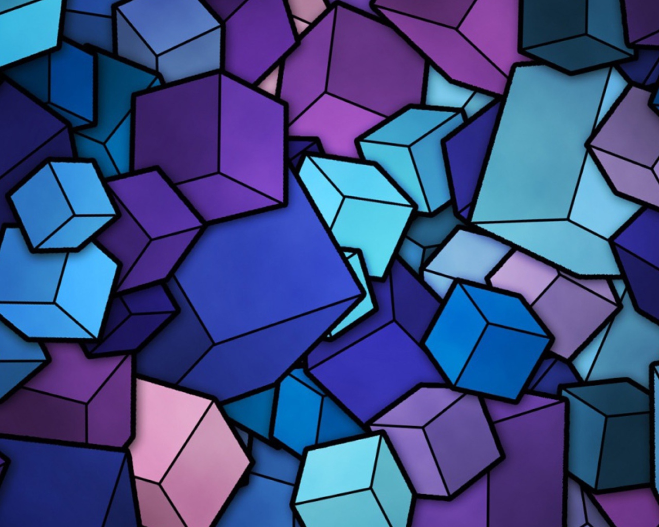 Colorful Cubes wallpaper 1280x1024