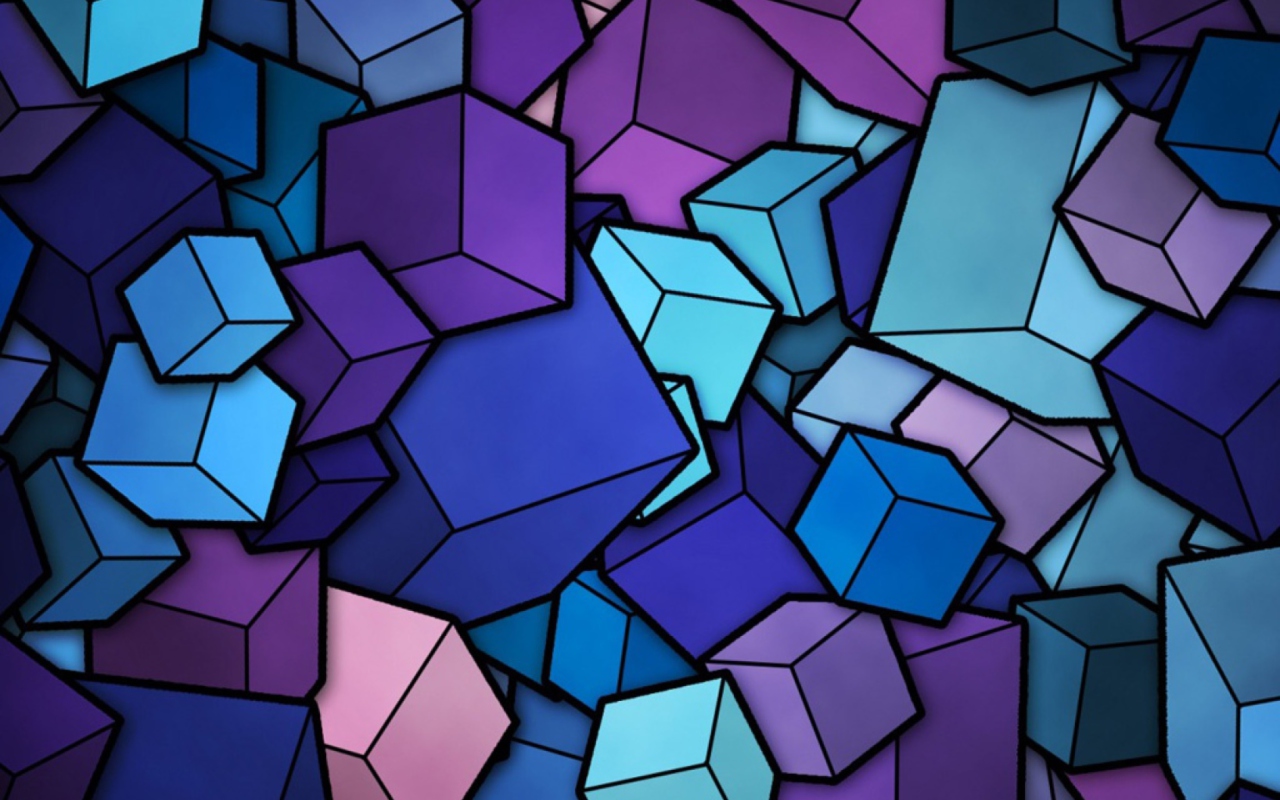 Fondo de pantalla Colorful Cubes 1280x800