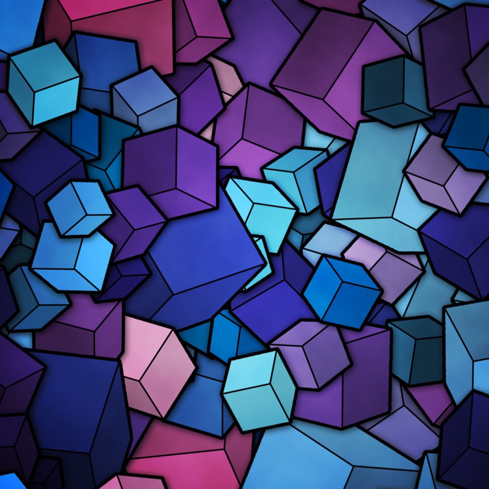 Обои Colorful Cubes 2048x2048