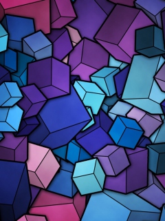 Das Colorful Cubes Wallpaper 240x320