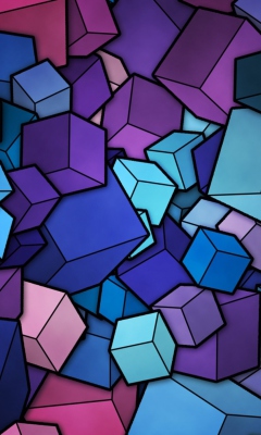 Fondo de pantalla Colorful Cubes 240x400