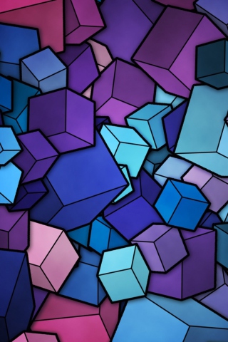Screenshot №1 pro téma Colorful Cubes 320x480
