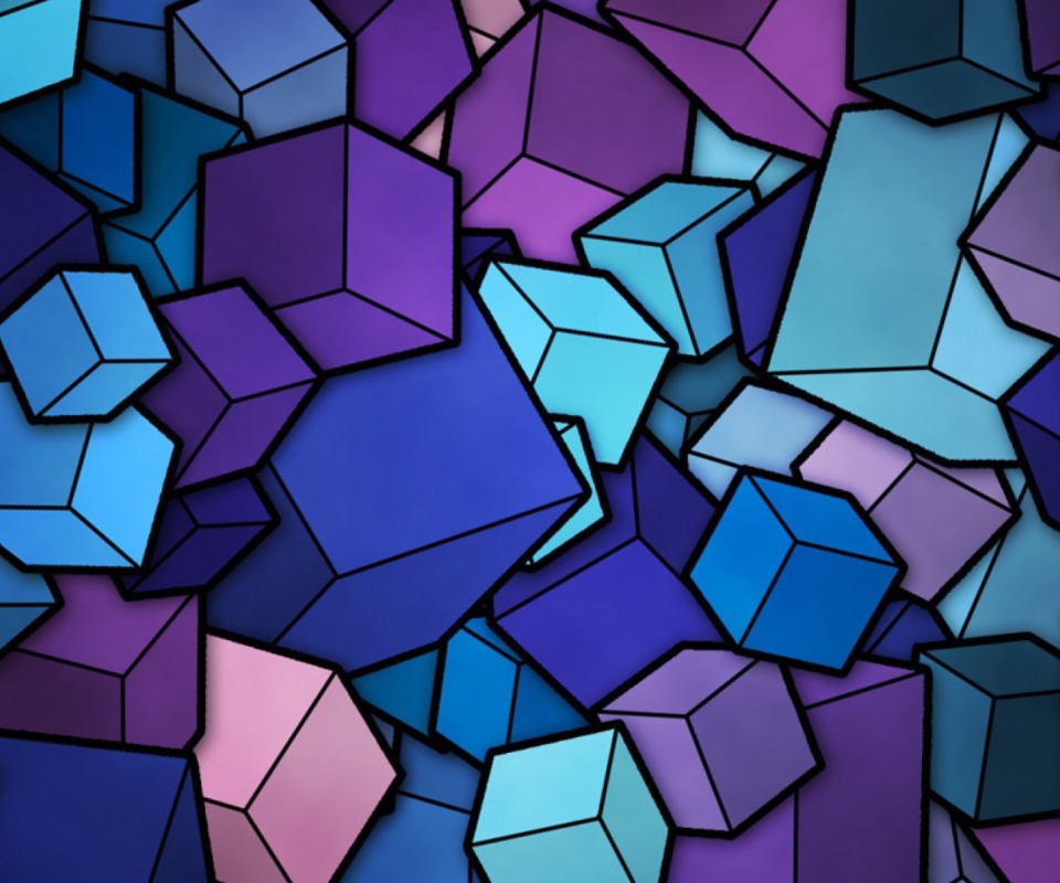 Colorful Cubes wallpaper 960x800