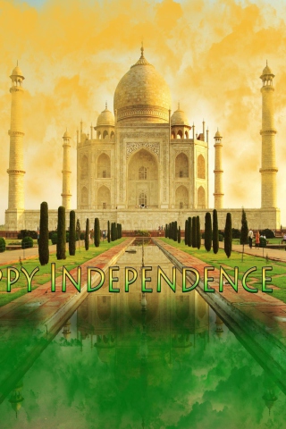 Fondo de pantalla Happy Independence Day in India 320x480