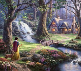 Kostenloses Thomas Kinkade, Snow White Wallpaper für iPad mini