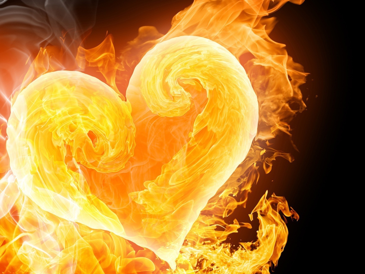 Fondo de pantalla Love Is Fire 1280x960