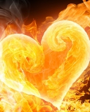 Fondo de pantalla Love Is Fire 128x160