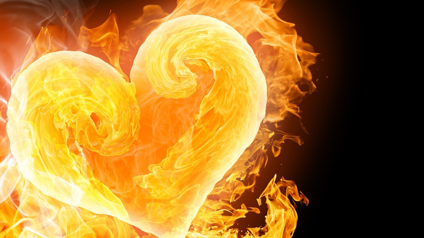 Love Is Fire wallpaper 1366x768