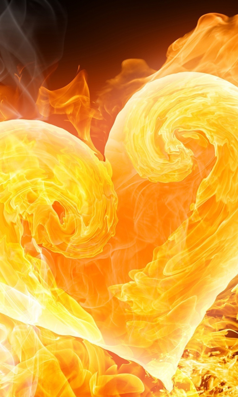 Das Love Is Fire Wallpaper 768x1280