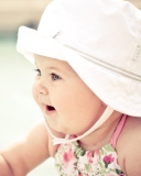 Cute Baby In Hat wallpaper 128x160