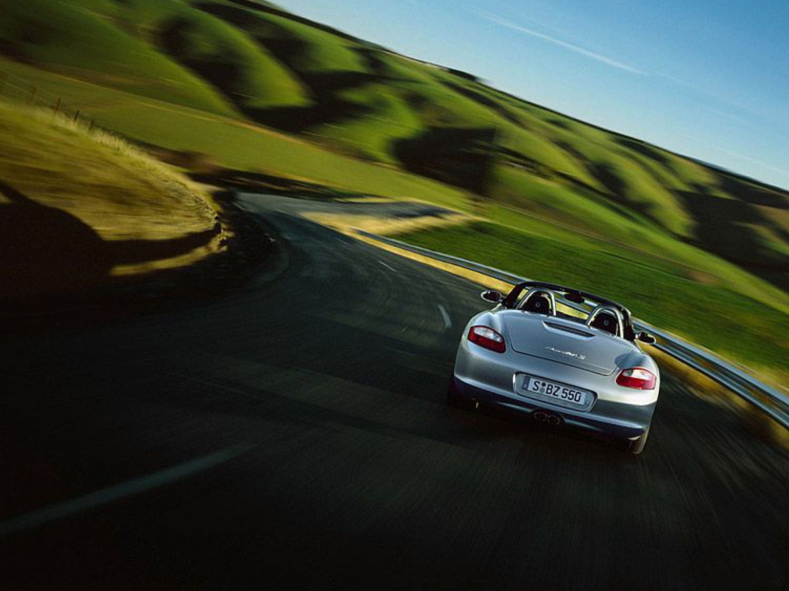 Porsche Boxter Highway wallpaper 1152x864