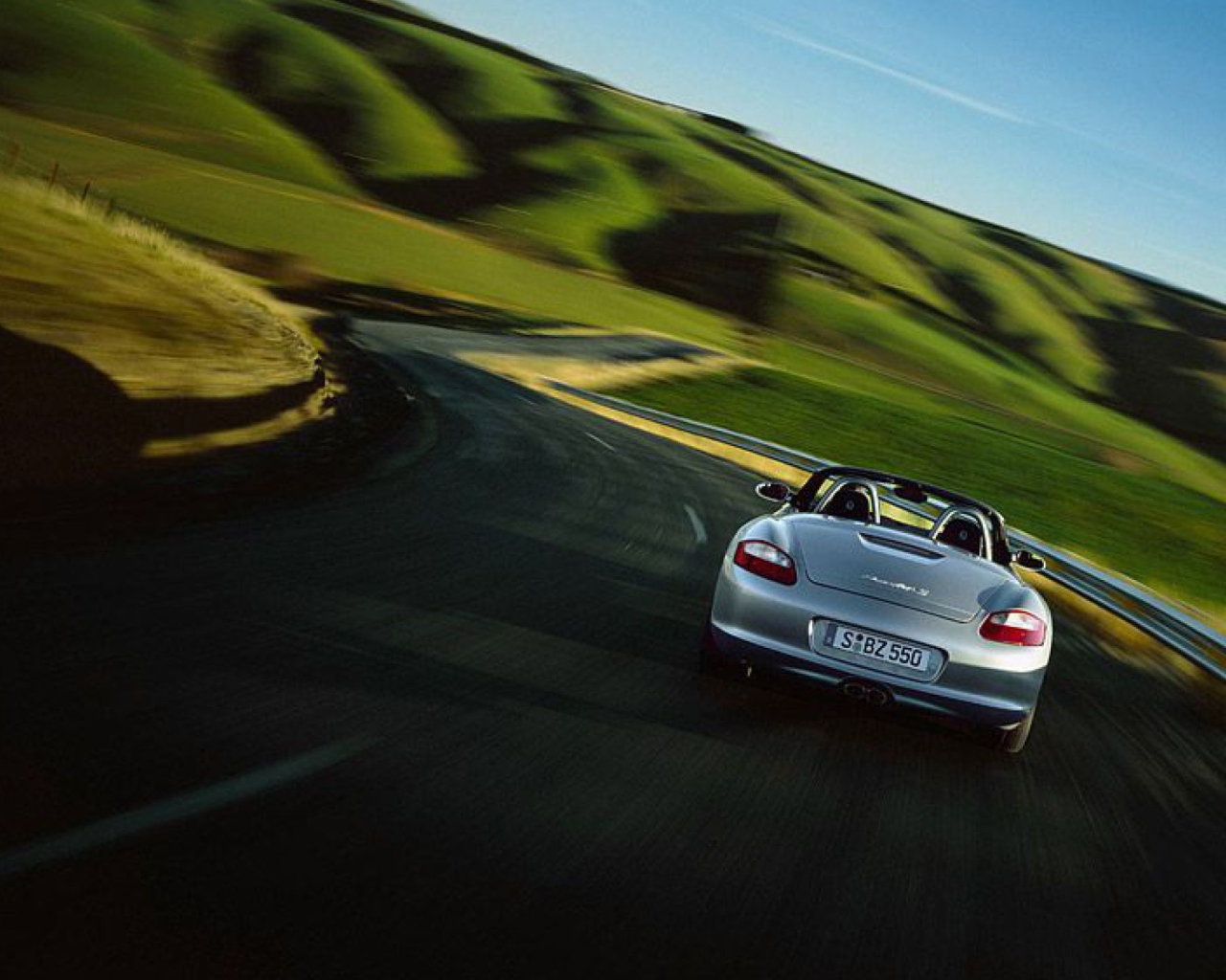 Porsche Boxter Highway wallpaper 1280x1024