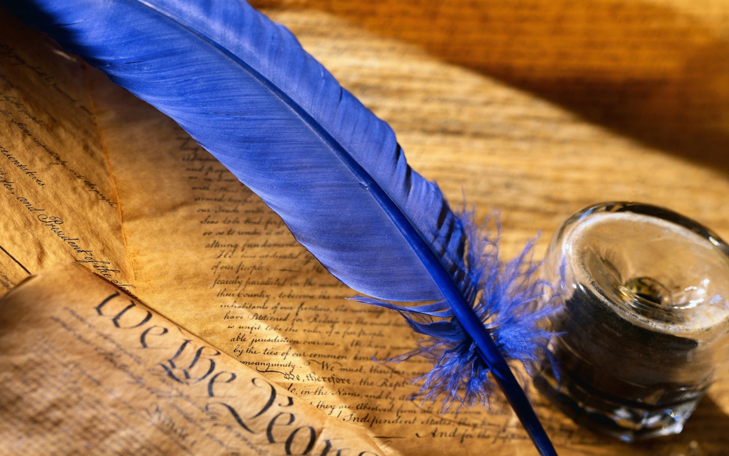 Blue Writing Feather screenshot #1 1440x900