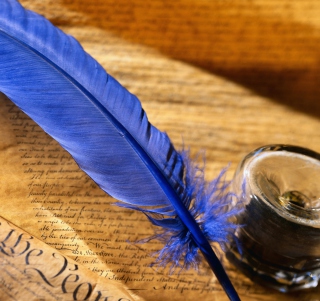 Blue Writing Feather Picture for 1024x1024