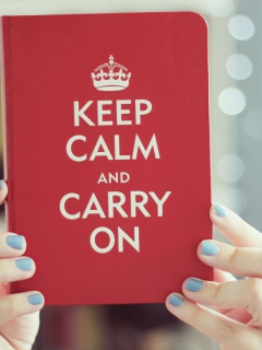 Das Keep Calm And Carry On Wallpaper 240x320