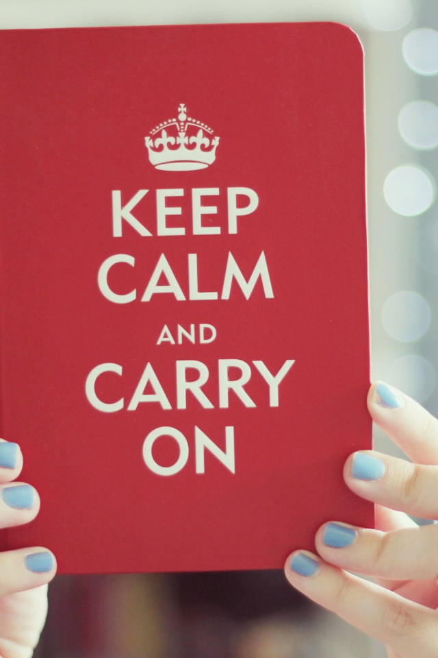 Das Keep Calm And Carry On Wallpaper 640x960