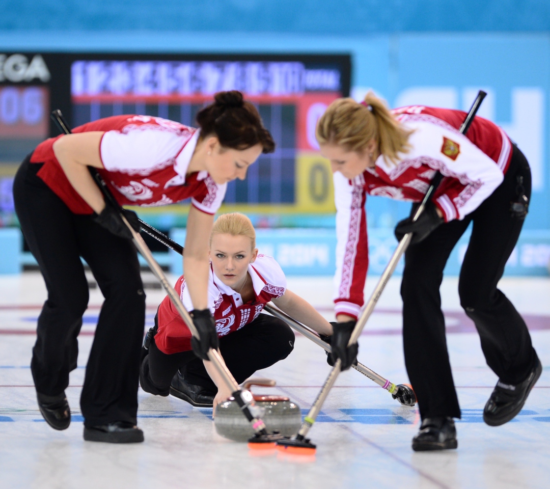 Обои Sochi 2014 Winter Olympics Curling 1080x960