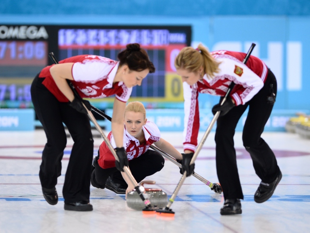 Das Sochi 2014 Winter Olympics Curling Wallpaper 640x480