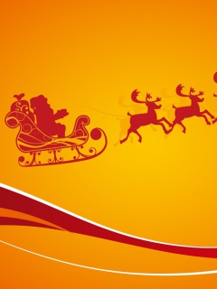 Das Santa Is Coming For Christmas Wallpaper 240x320