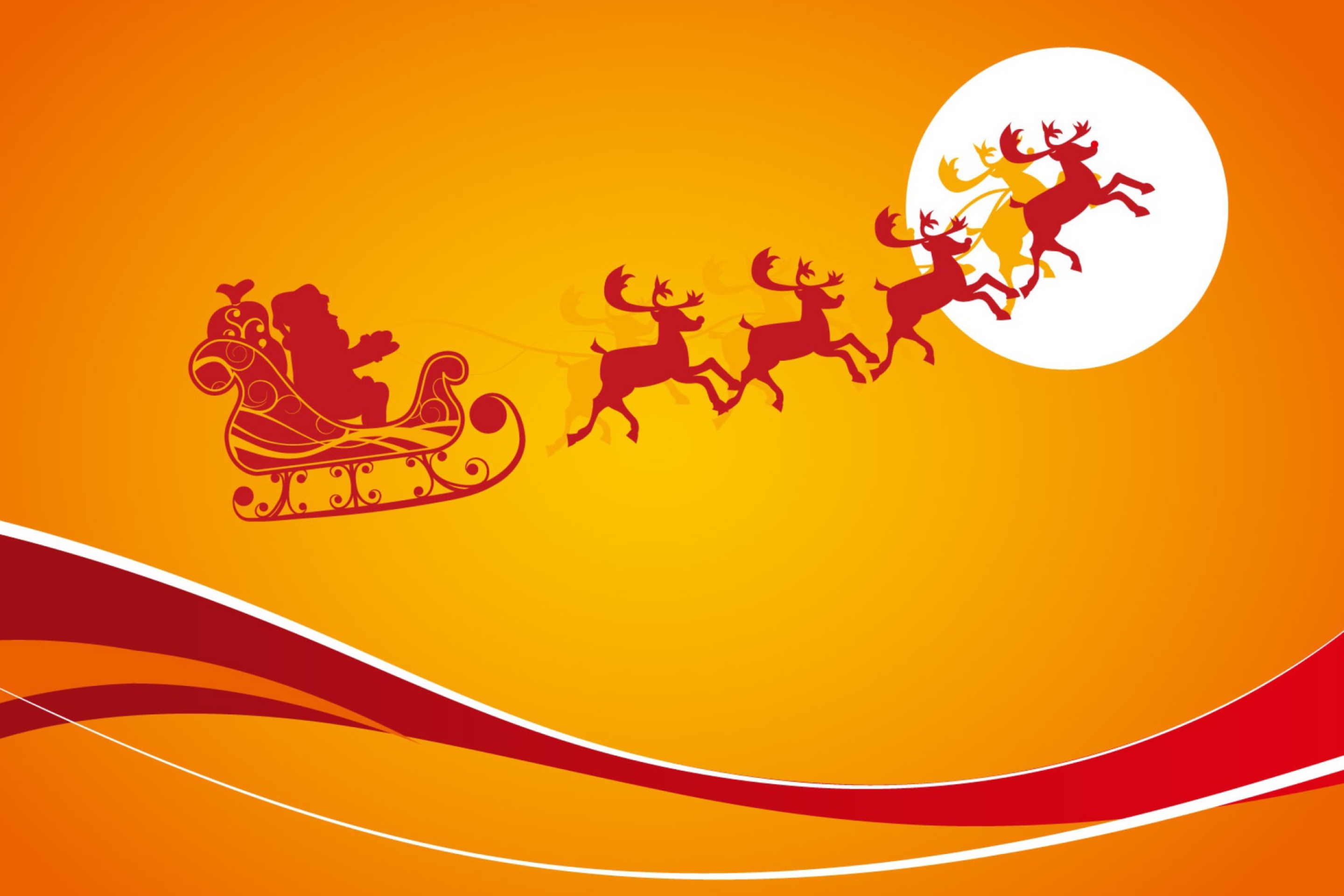 Das Santa Is Coming For Christmas Wallpaper 2880x1920
