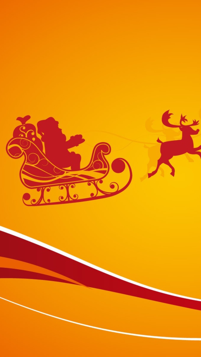 Santa Is Coming For Christmas wallpaper 640x1136