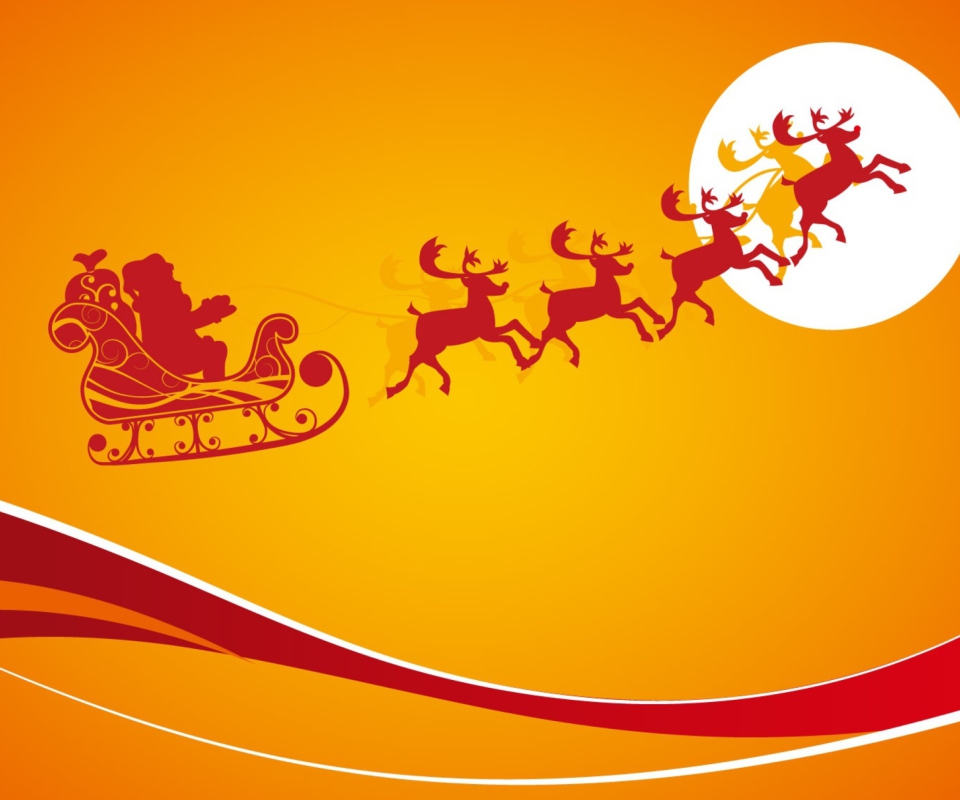 Обои Santa Is Coming For Christmas 960x800