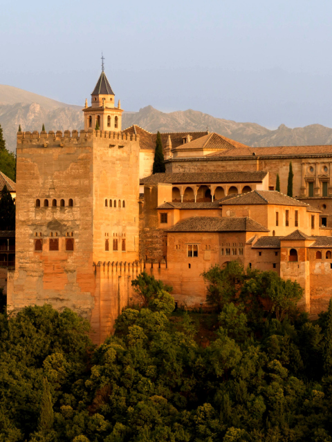 Das Alhambra of Granada Wallpaper 480x640