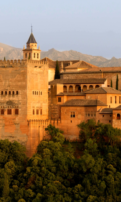 Das Alhambra of Granada Wallpaper 480x800