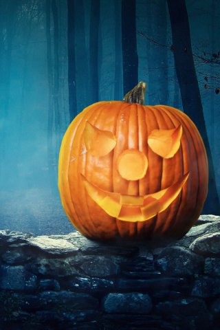 Fondo de pantalla Pumpkin for Halloween 320x480