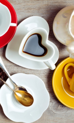 Screenshot №1 pro téma Heartshaped Coffee Cup 240x400