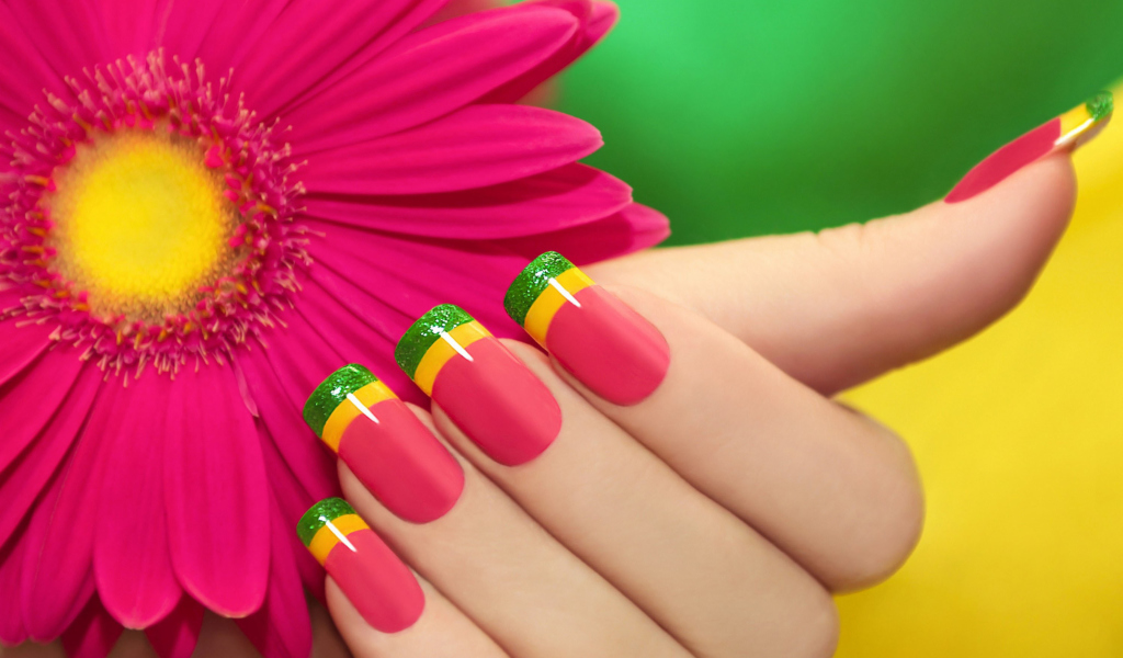 Обои Colorful Nails 1024x600